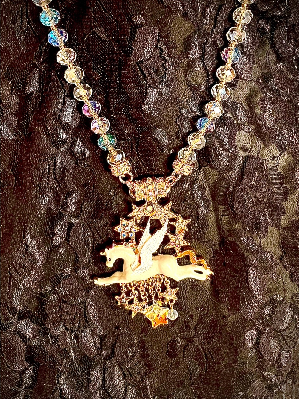 NWOT Not Horsing Around! Winged Horse GLAM Necklace - Picture 5 of 5